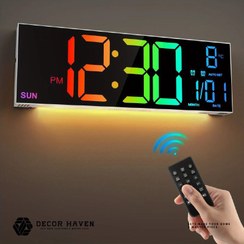 تصویر ساعت دیجیتالی دیواری هوشمند جنریک مدل 6669R 