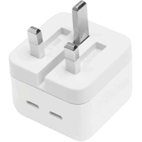 تصویر شارژر اصلی اپل 35 وات مدل Dual Port USB-C 