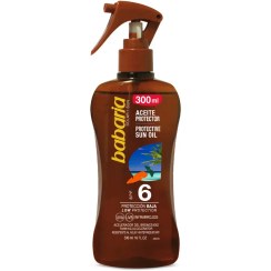 تصویر اسپری روغن برنزه کننده هویج SPF6 باباریا BABARIA حجم 300 میل 