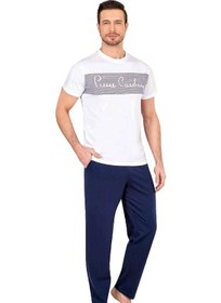 تصویر ست پیژامه مردانه با طرح چاپی برند Pierre Cardin Men's Printed Pajama Set