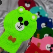 تصویر لیف دستباف عروسکی کاموا طرح دار 