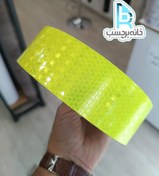 تصویر شبرنگ لانه زنبوری نوار 5 سانتی - 45 متر در عرض 5 سانت / رنگ فسفری 