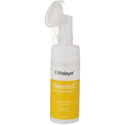 تصویر فوم شستشوی صورت ویتامین C ویتالیر 150 میل Vitalayer Vitamin C Foaming face wash 150ml