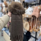 تصویر بیگ اسکارف + کلاه روسی ست وارداتی 