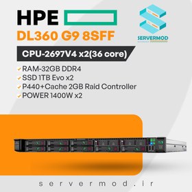 تصویر سرور dl360 g9 