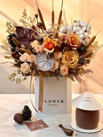 تصویر ست باکس گل و کیک فانتزی 