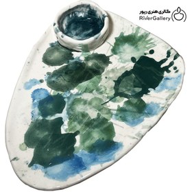 تصویر مزه خوری سرامیکی دست ساز سبز 