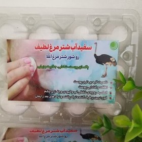 تصویر سفید آب شتر مرغ، روشور اعلا، پاکسازی پوست، پک 12 عددی، شیک و بهداشتی 