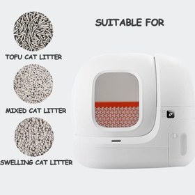 تصویر توالت گربه اتوماتیک هوشمند برند: cwtzh کد : X 2000 Smart automatic cat toilet Brand: cwtzh Code: X 2000