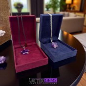 تصویر گردنبند سنگ آمیتیست طرح ستاره 
