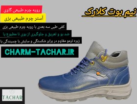 تصویر نیم بوت مردانه چرم طبیعی گاوی تچر مدل کلارک بندی - 4 