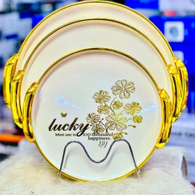 تصویر سینی اکرولیک برند Lucky - گرد / گرد 