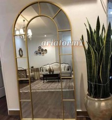 تصویر آینه دکوراتیو گنبدی پنجره ای برند الف طلایی 
