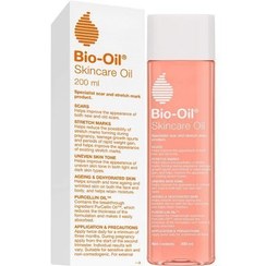 تصویر روغن ترمیم کننده پوست صورت و بدن بایو اویل 200 میل اصل Original bio-oil face and body oil, repairing and strengthening model, volume 200 ml