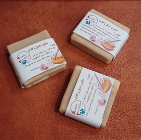 تصویر صابون گلاب و عسل Rose and honey handmade soap