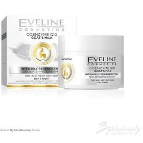 تصویر کرم روز و شب شیر بز مناسب کک و مک اولاین Eveline Eveline Goats Milk Intensely Regenerating and Nourishing Day & Night Cream 50ml / 1.76 fl.oz