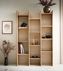 تصویر کتابخانه چوبی a126 