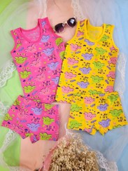 تصویر ست رکابی شرت هشت پای رنگی 