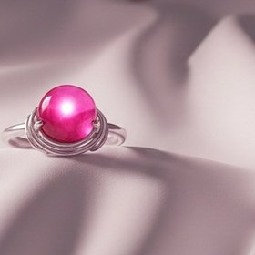 تصویر انگشتر نگین سرخابی 