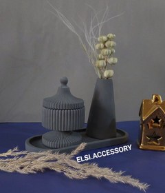 تصویر ست دکوری تزیینی سنگی - سرویس 3 تیکه Elsiaccessory