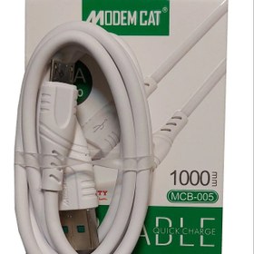 تصویر کابل شارژر میکرو micro USB مودم کت مدل Modem cat MCB-005 فست شارژ 2.4A طول کابل یک متر 100cm 