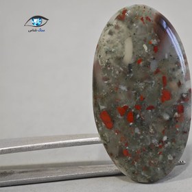 تصویر سنگ خون طبیعی بیضی 10.2 گرم 