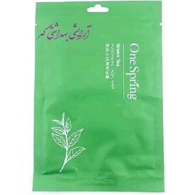 تصویر ماسک ورقه ای صورت چای سبز وان اسپرینگ (One Spring)حجم 25 گرم 