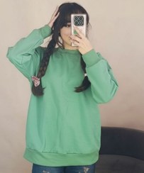 تصویر هودی دخترانه دورس پاستیلی کد ۱۵۸۵ رنگ سبز 