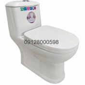 تصویر درب و لوازم توالت فرنگی مروارید مدل ورونا 