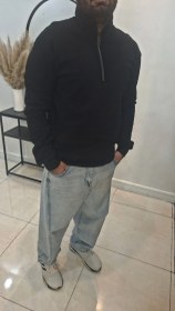 تصویر دورس نیم زیپ مشکی 