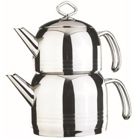 تصویر کتری قوری روگازی استیل دلمونتی مدل 1415 DL ا Delmonti DL 1415 Tea kettle set Delmonti DL 1415 Tea kettle set