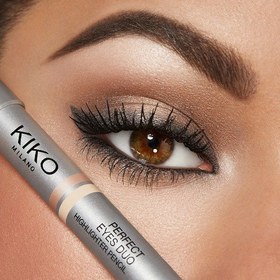 تصویر مداد چشم دو سر کیکو Perfect Eyes DUO ا kiko perfect eyes duo highlighter pencil kiko perfect eyes duo highlighter pencil