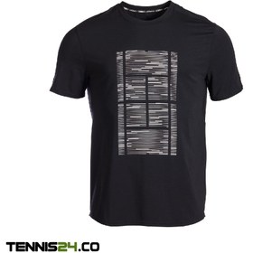 تصویر تی شرت تنیس مردانه آرتنگو Artengo TTS Soft – مشکی ا Men's Tennis T-Shirt - Black - TTS Soft Men's Tennis T-Shirt - Black - TTS Soft