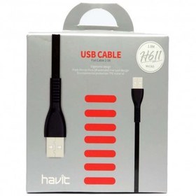 تصویر کابل شارژ پاوربانک هویت مدل H611 ا Havit power bank charging cable model H611 Havit power bank charging cable model H611