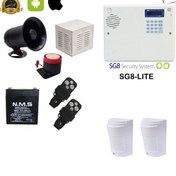 تصویر پکیج کامل دزدگیر اماکن مدل SILEX SG8 LITE سایلکس – 2 عدد سنسور باسیم 