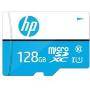 تصویر کارت حافظه microSD اچ پی مدل mi310 کلاس 10 استاندارد UHS-I U3 سرعت 100MBps ظرفیت 128 گیگابایت به همراه آداپتور SD 