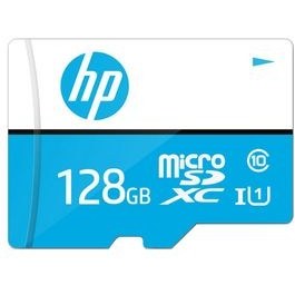 تصویر کارت حافظه microSD اچ پی مدل mi310 کلاس 10 استاندارد UHS-I U3 سرعت 100MBps ظرفیت 128 گیگابایت به همراه آداپتور SD 