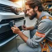 تصویر نصب سنسور جلو خودرو 