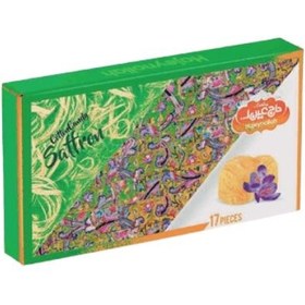 تصویر پشمک زعفرانی لقمه‌ای حاج عین الله – 420 گرم 