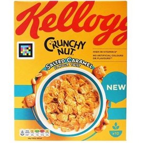 تصویر غلات صبحانه کرانچی نات Crunchy Nut کارامل نمکی کلاگز Kelloggs حجم 375 گرم 