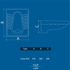 تصویر توالت ایرانی چینی کرد مدل لی لی CHINI-KORD-LILI-GROUND-TOILET