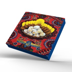 تصویر جعبه مخلوط قطاب ،کلمپه ،کماچ سوغات کرمان بیجاری 