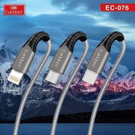 تصویر کابل تبدیل USB به microUSB ارلدام مدل EC-076M طول 1 متر 