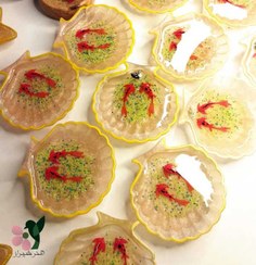 تصویر حوض ماهی رزینی طرح صدف 