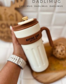 تصویر تراول ماگ دسته دار مدل Office دماسنج دار Luxury Office Cup coffee travel Mug