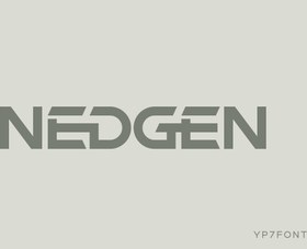 تصویر فونت نمایشگر مدرن Nedgen 