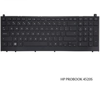 تصویر کیبورد لپ تاپ اچ پی ProBook 4520 مشکی-با فریم Keyboard Laptop HP ProBook 4520