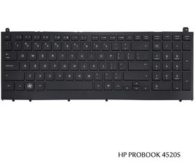 تصویر کیبورد لپ تاپ اچ پی ProBook 4520 مشکی-با فریم HP EliteBook 840 G1 Laptop Keyboard