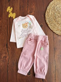 تصویر ست بلوز شلوار کوکالو مدل سیستر 0-12 ماه کد 18105 