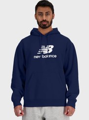 تصویر هودی لوگو از جنس تری فرانسه اساسی برند new balance Essential French Terry Logo Hoodie